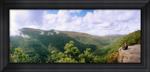 Framed Clouds over mountain, Sunset Rock, Kaaterskill Falls area, Catskill Mountains, New York State, USA Print