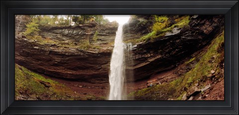 Framed Water falling from rocks, Kaaterskill Falls, Catskill Mountains, New York State Print