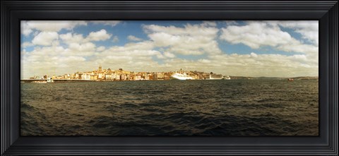 Framed View of the Bosphorus Strait, Istanbul, Turkey Print