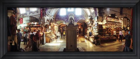 Framed Tourists in a market, Grand Bazaar, Istanbul, Turkey Print