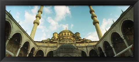 Framed Low angle view of inside of New Mosque, New Mosque, Eminonu, Istanbul, Turkey Print