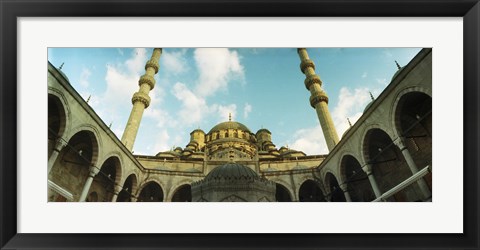 Framed Low angle view of inside of New Mosque, New Mosque, Eminonu, Istanbul, Turkey Print