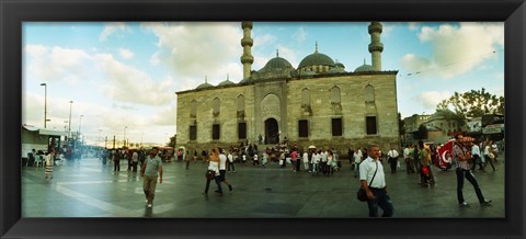 Framed Courtyard in front of Yeni Cami, Eminonu district, Istanbul, Turkey Print