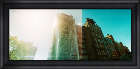 Framed Low angle view of buildings from the High Line in Chelsea, New York City, New York State, USA Print