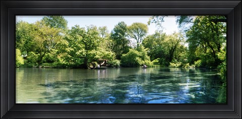 Framed Pond in the Central Park, Manhattan, New York City, New York State, USA Print