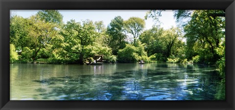 Framed Pond in the Central Park, Manhattan, New York City, New York State, USA Print