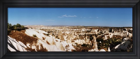 Framed Rock formations on a landscape, Cappadocia, Central Anatolia Region, Turkey Print