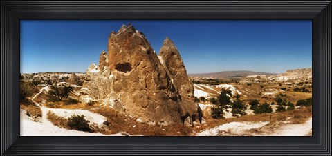 Framed Brown rocks, Cappadocia, Turkey Print