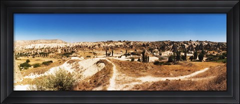 Framed Road passing through Cappadocia, Central Anatolia Region, Turkey Print