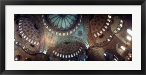 Framed Panoramic Images of a Blue Mosque, Istanbul, Turkey Print