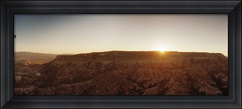 Framed Cappadocia landscape at sunrise, Cappadocia, Central Anatolia Region, Turkey Print