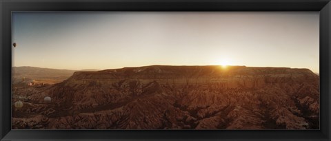 Framed Cappadocia landscape at sunrise, Cappadocia, Central Anatolia Region, Turkey Print