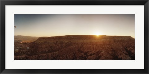 Framed Cappadocia landscape at sunrise, Cappadocia, Central Anatolia Region, Turkey Print