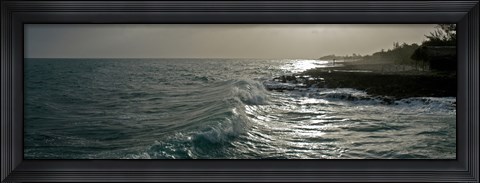 Framed Waves in the sea, Negril, Westmoreland, Jamaica Print