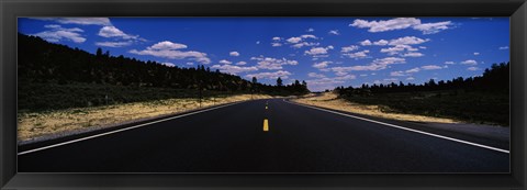 Framed Highway passing through landscape, New Mexico, USA Print