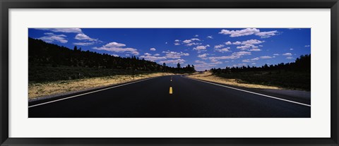 Framed Highway passing through landscape, New Mexico, USA Print