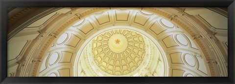 Framed Ceiling of the dome of the Texas State Capitol building, Austin, Texas Print