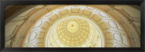 Framed Ceiling of the dome of the Texas State Capitol building, Austin, Texas Print