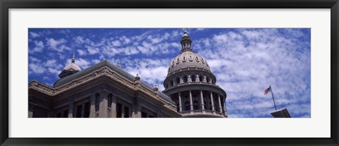 Framed Low angle view of the Texas State Capitol Building, Austin, Texas, USA Print