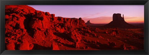 Framed Butte rock formations at Monument Valley, Arizona Print