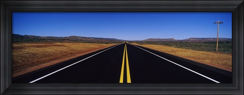 Framed Highway passing through a landscape, New Mexico Print