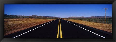 Framed Highway passing through a landscape, New Mexico Print