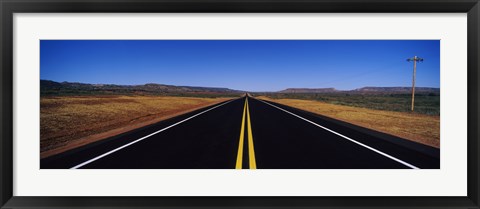 Framed Highway passing through a landscape, New Mexico Print