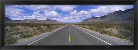 Framed Road passing through a desert, Death Valley, California, USA Print