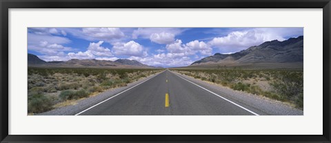 Framed Road passing through a desert, Death Valley, California, USA Print