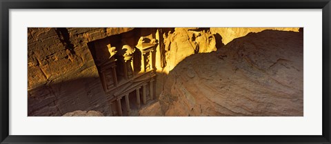 Framed Treasury at Petra, Wadi Musa, Jordan Print