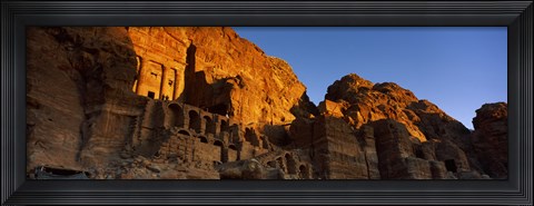 Framed Royal Tombs at Petra, Wadi Musa, Jordan Print