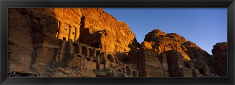 Framed Royal Tombs at Petra, Wadi Musa, Jordan Print
