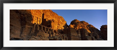 Framed Royal Tombs at Petra, Wadi Musa, Jordan Print
