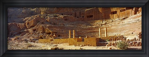 Framed Cave Dwellings, Petra, Jordan Print