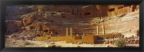Framed Cave Dwellings, Petra, Jordan Print
