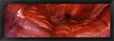 Framed Details of sandstone formation, Jordan Print