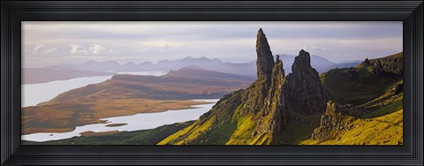Framed Old Man of Storr Mountains, Isle of Skye, Inner Hebrides, Highland Region, Scotland Print