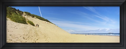 Framed Huge sand dune at White Rocks Bay, County Antrim, Northern Ireland Print