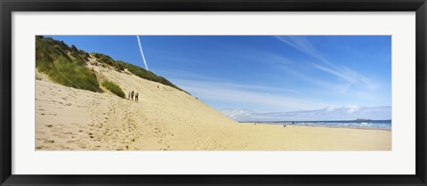 Framed Huge sand dune at White Rocks Bay, County Antrim, Northern Ireland Print