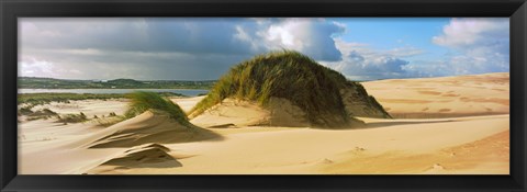 Framed Clouds over sand dunes, Sands of Forvie, Newburgh, Aberdeenshire, Scotland Print