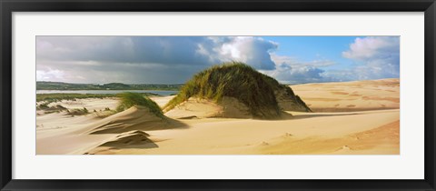 Framed Clouds over sand dunes, Sands of Forvie, Newburgh, Aberdeenshire, Scotland Print