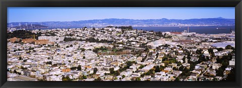 Framed Houses in a city, San Francisco, California, USA Print