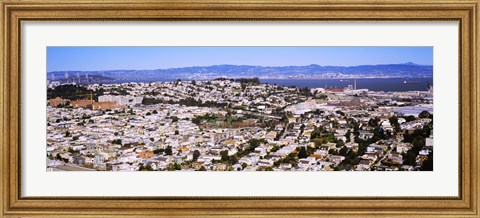 Framed Houses in a city, San Francisco, California, USA Print