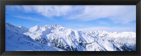 Framed Snow covered Alps, Schonjoch, Tirol, Austria Print