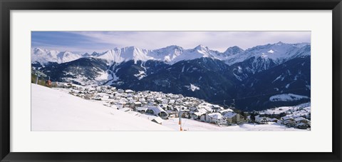 Framed Ski resort with mountain range in the background, Fiss, Tirol, Austria Print