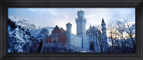 Framed Neuschwanstein Castle in winter, Bavaria, Germany Print