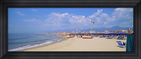 Framed Resort on the beach, Viareggio, Tuscany, Italy Print