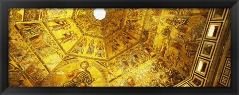 Framed Baptistery mosaic ceiling, Battistero Di San Giovanni, Florence, Tuscany, Italy Print