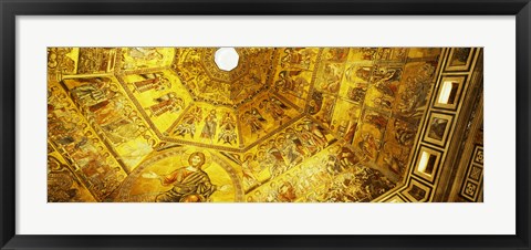 Framed Baptistery mosaic ceiling, Battistero Di San Giovanni, Florence, Tuscany, Italy Print