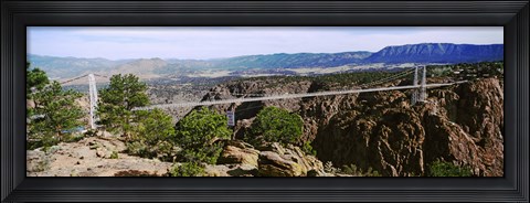 Framed Suspension Bridge Across Royal Gorge Print